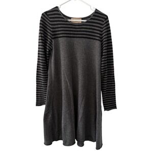 Philosophy 100% Cashmere Black And Gray Pullover Sweater Dress Size M Y2K Spring
